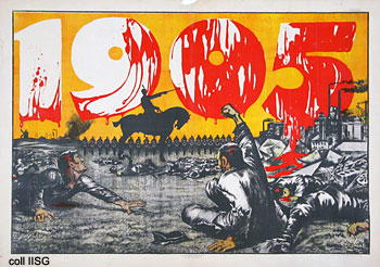 Poster soviético conmemorando la Revolución de 1905