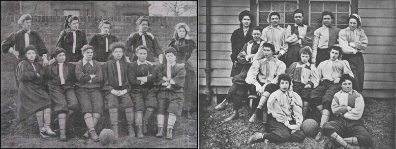 Los dos equipos que disputaron el partido de Crouch End en 1895.