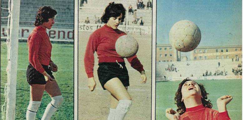 Concepción Sánchez, conocida como “Conchi Amancio”, fue una de las pioneras del fútbol femenino español (foto de 1971). Fuente: elpais.com